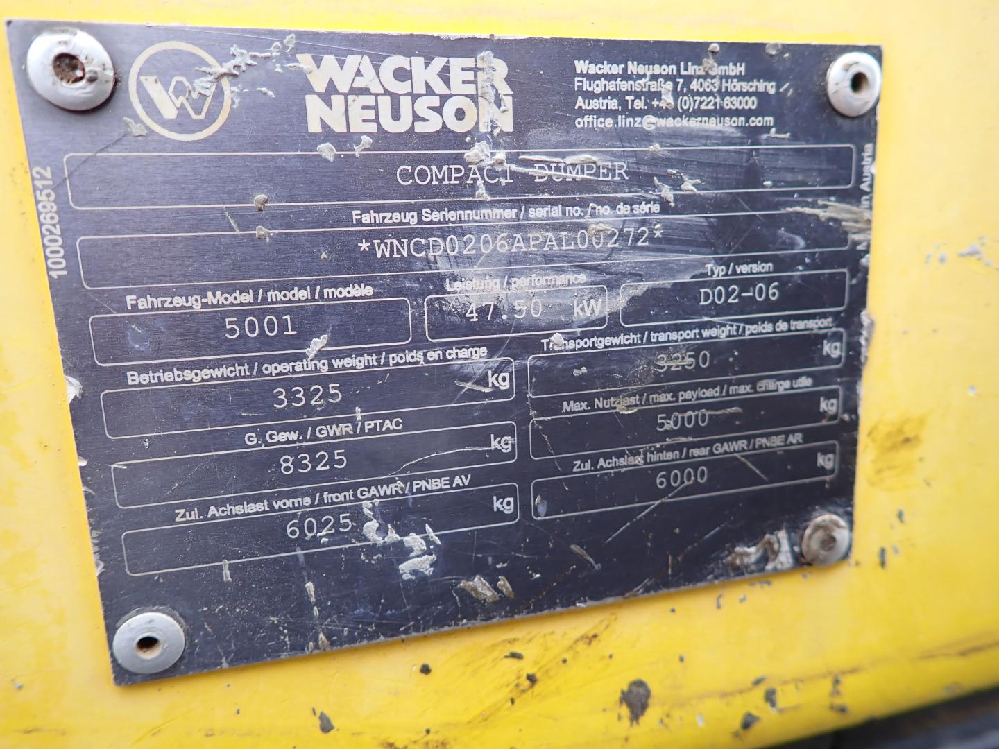 CARRETILLA PARA CEMENTO WACKER NEUSON 5001